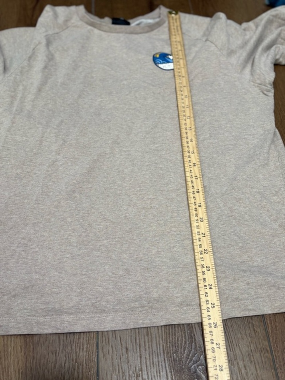 Patagonia Beige Graphic Long Sleeve‎ Tee Mens M - Picture 5 of 6
